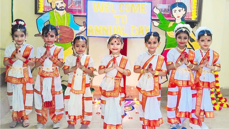 School assembly hall gathering